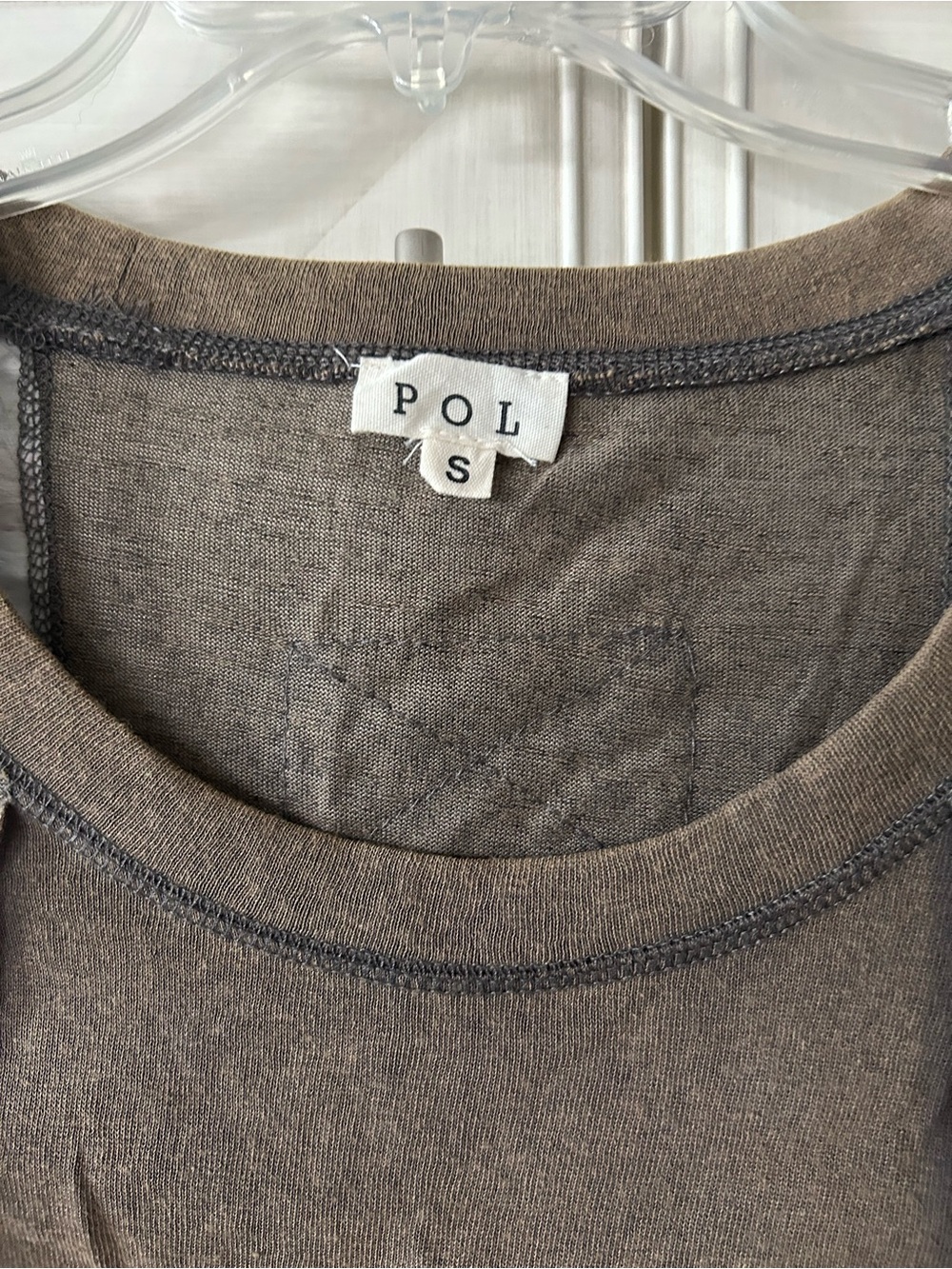 POL Brown Crochet-Trim Tank with Floral Panels - Picture 4 of 8